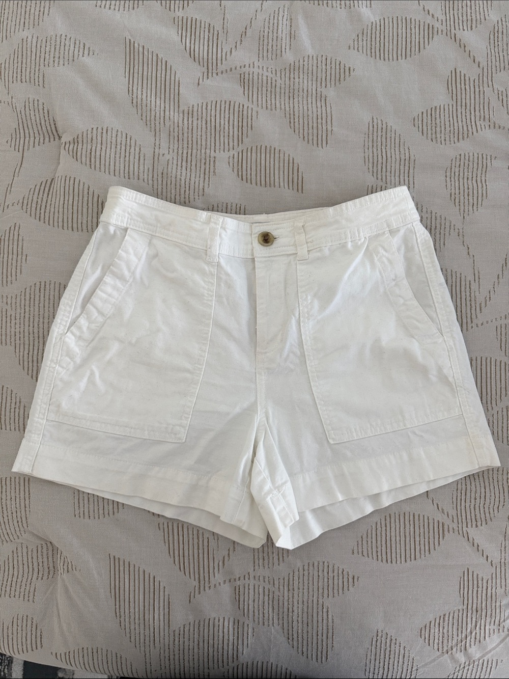 a new day White High-Rise Cotton Patch-Pocket Shorts